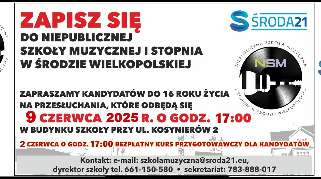 ZAPISZ SIĘ DO SZKOŁY MUZYCZNEJ – REKRUTACJA NA ROK 2025/2026
