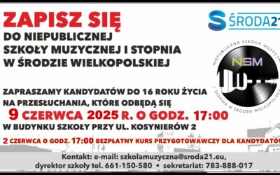 ZAPISZ SIĘ DO SZKOŁY MUZYCZNEJ – REKRUTACJA NA ROK 2025/2026