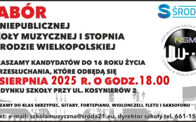 ZAPISZ SIĘ DO SZKOŁY MUZYCZNEJ – II NABÓR 27 SIERPNIA 2025